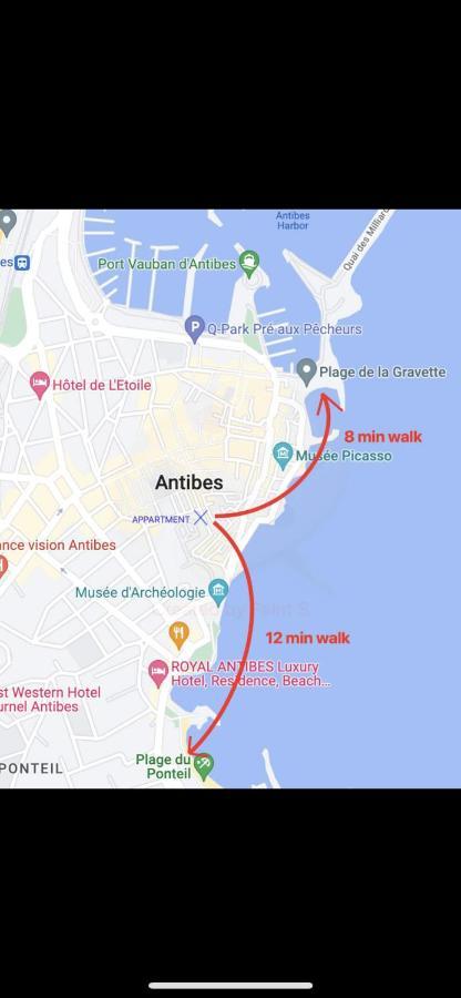 Superbe 2P Mezzanine Au Coeur Du Vieil Antibes Apartment Bagian luar foto